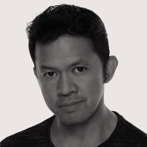 Black and white headshot of Donking Rongavilla