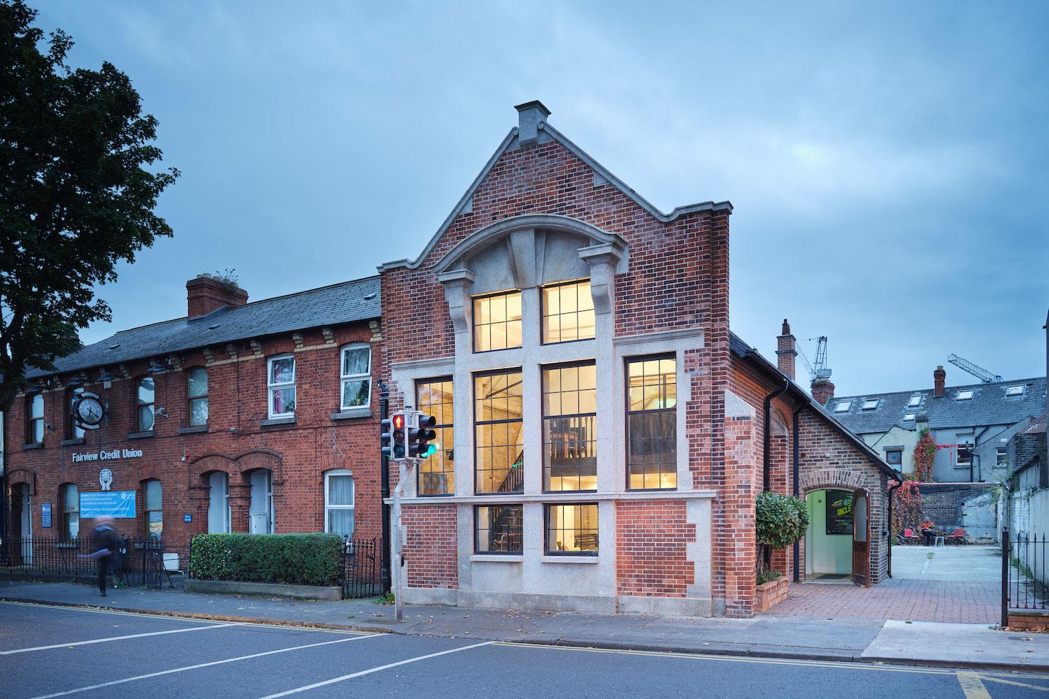 A view of the CoisCéim building on Fairview Strand from across the road
