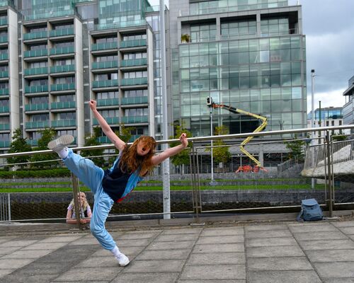 Jessie Thompson in movement at Spencer Dock