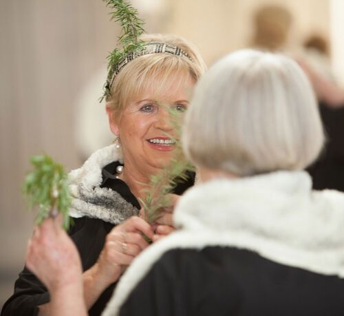 A close up of a participant smiling