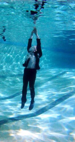 David Bolger in movement underwater