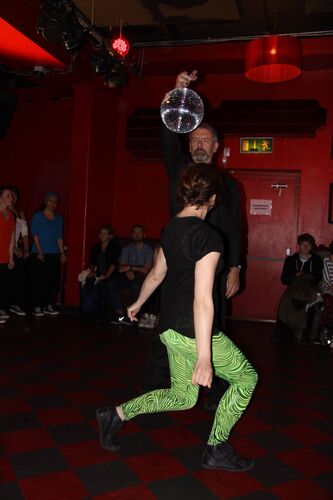 Two participants in movement