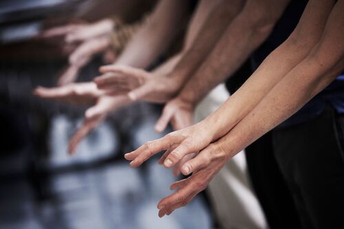 A series of pairs of hands in movement