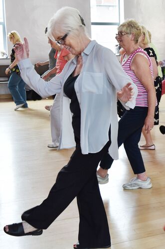 A participant dancing
