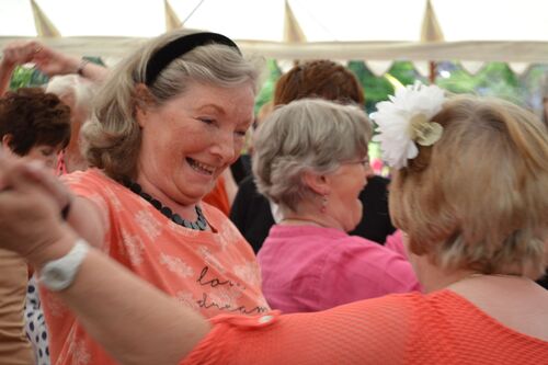 Participants dancing together