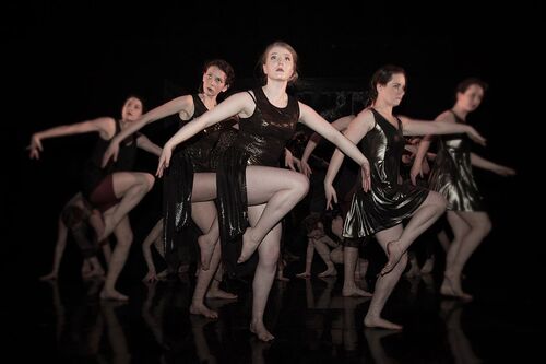 An ensemble of participants in movement