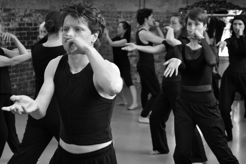 Participants in movement in the CoisCéim studio