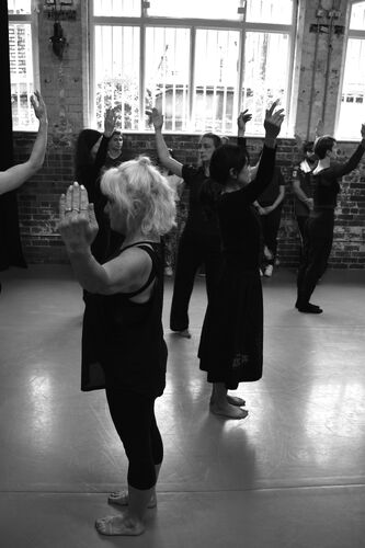 Participants in movement in the CoisCéim studio