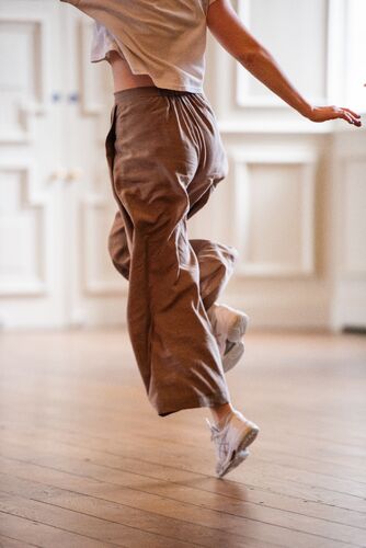 A dancer in a movement