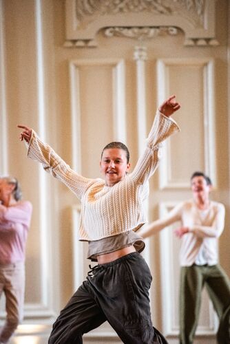 Dancers in movements