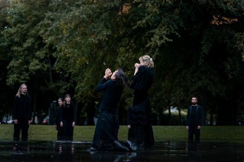 Dancers in a movement