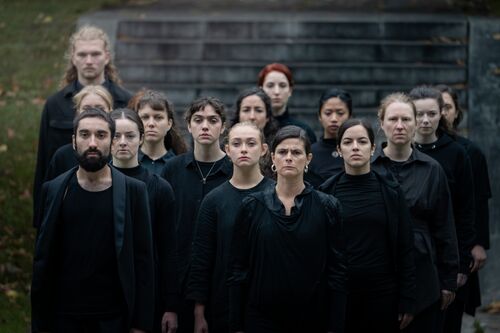 A group of people walking