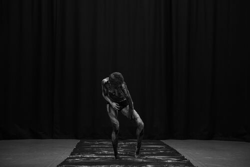 A dancer in a movement